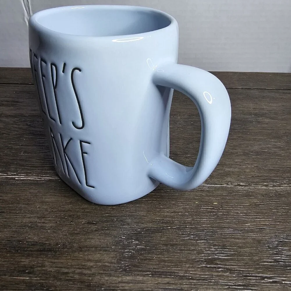NWT Rae Dunn Peep's Sake Easter Mug Pastel Blue Spring 2021 Magenta Farmhouse